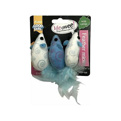 Meowee Soft Feather Mice With Catnip