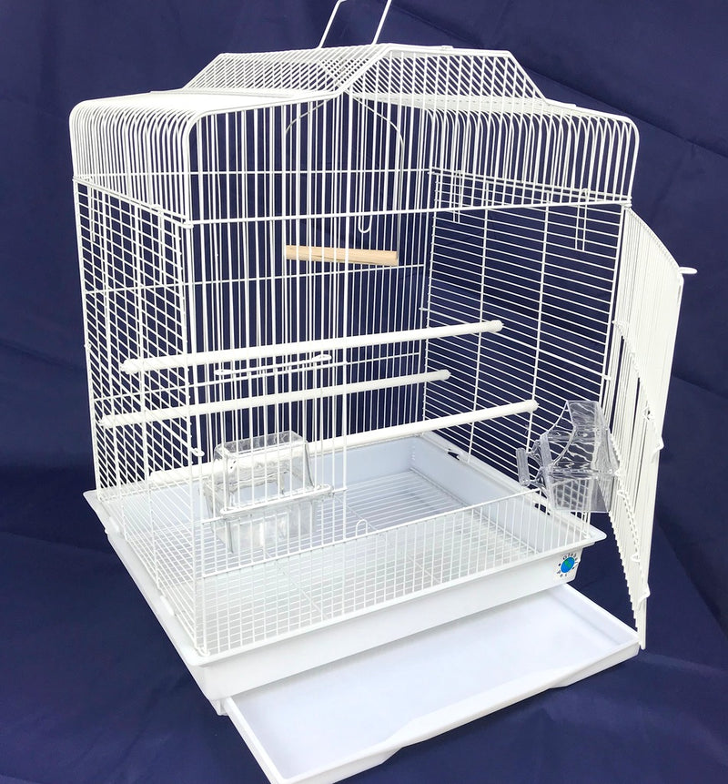 Sarah Large Bird Cage For Budgie & Canary - White