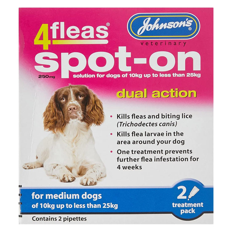 Johnson's 4Fleas Spot-On Duasl Action Flea Treatment For Medium Dogs