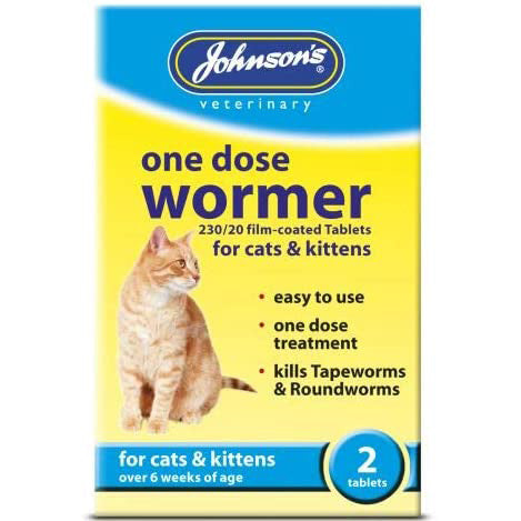 Johnson's One Dose Wormer for Cats and Kittens