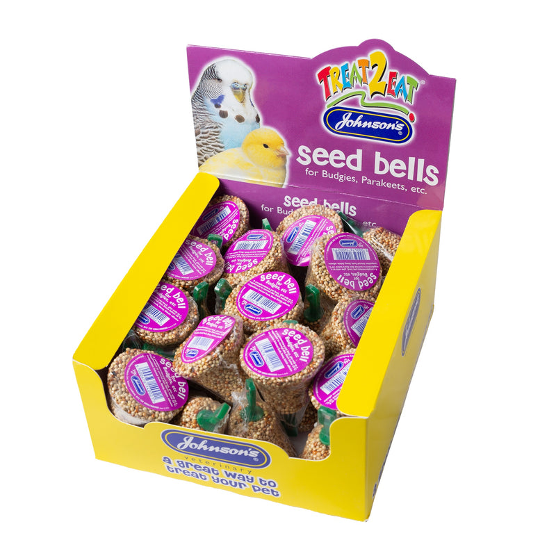 Johnsons Budgie & Parakeet Seed Bells Box 27 x 34g Bells
