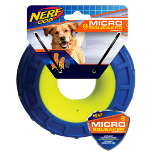 Nerf Dog Micro Squeaker Exo Ring