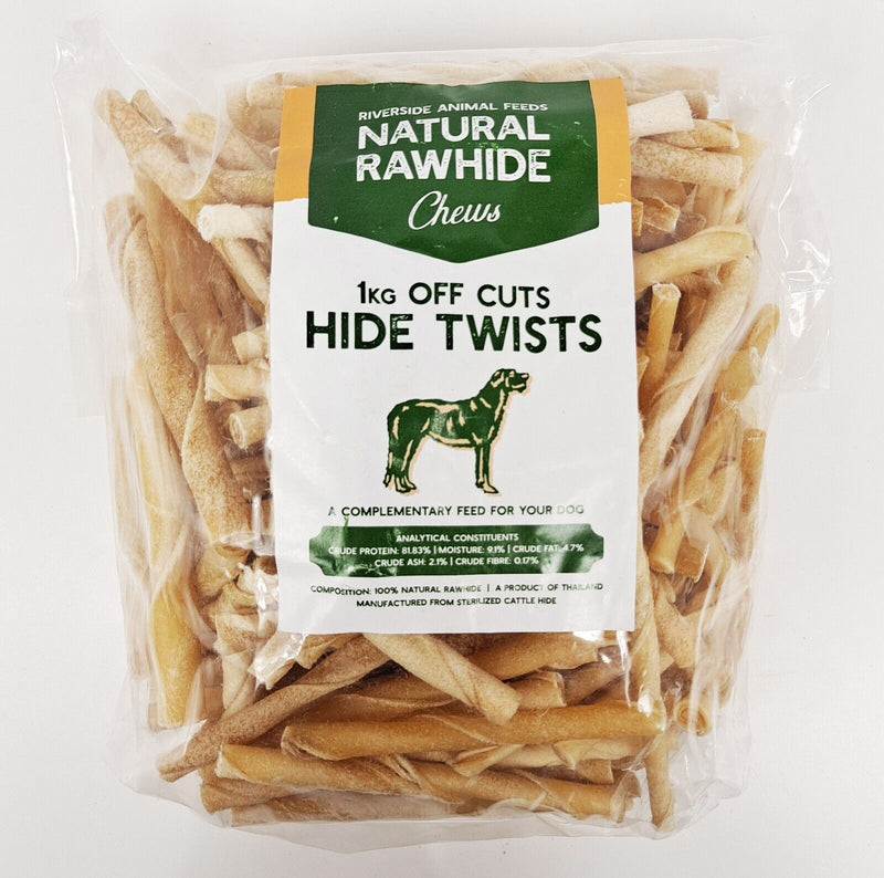 Natural Rawhide Twists Offcuts