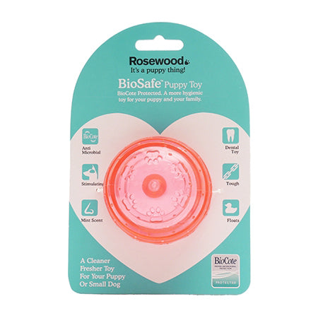 Rosewood BioSafe Ball Puppy Toy Pink