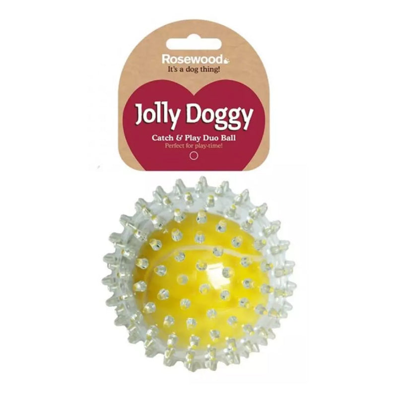 Rosewood Jolly Doggy Catch & Play Duo Ball