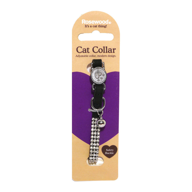 Rosewood Designer Cat Collar Diamante