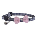 Rosewood Designer Cat Collar Pink Bow Dogtooth