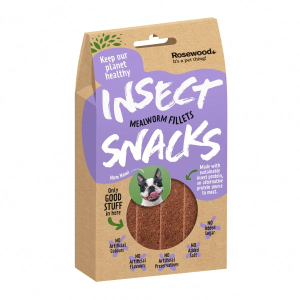 Rosewood Insect Snacks Mealworm Fillets Dog Treats