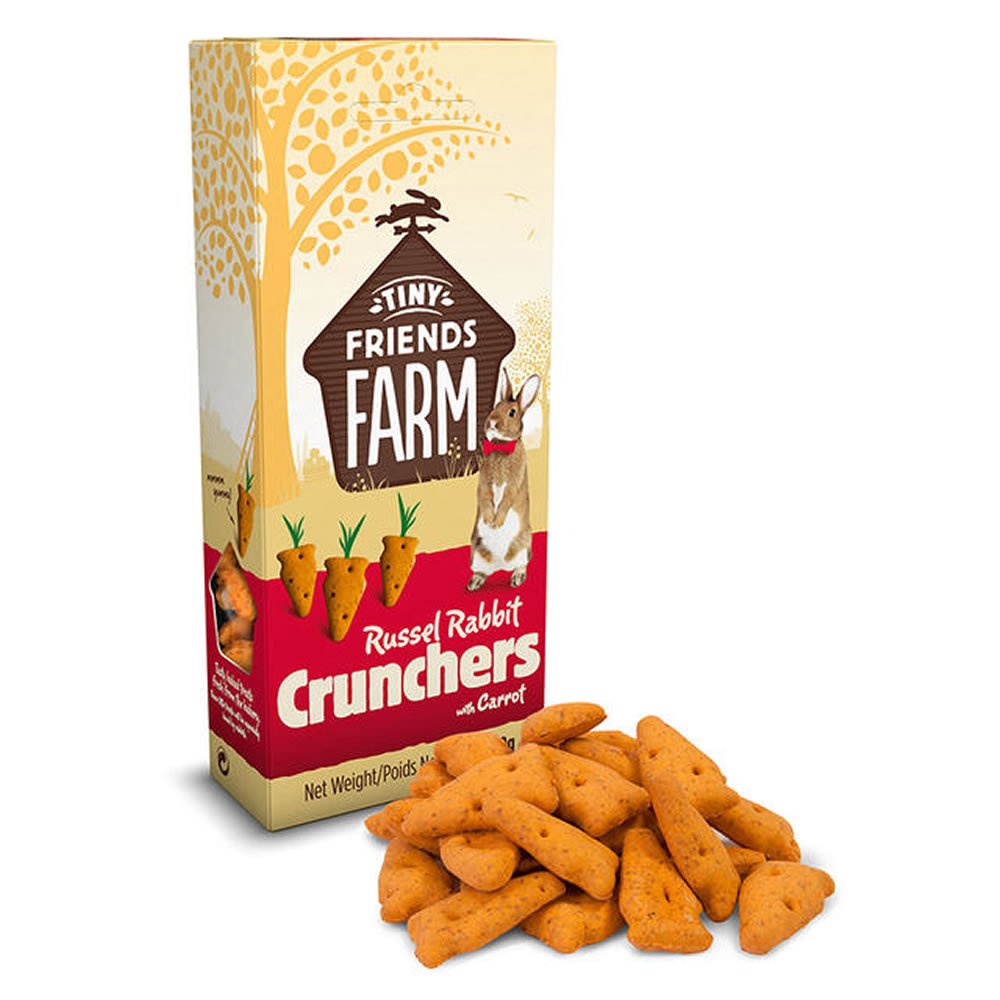 Tiny Friends Farm | Small Pet Treats | Russel Rabbit Crunchers with Carrot - 120g