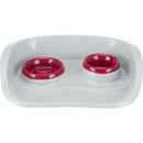 Trixie Double Plastic Cat & Dog Bowl Set