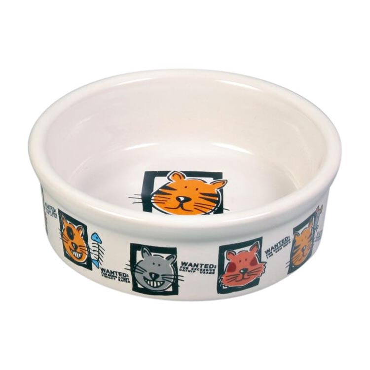 Trixie Motifs Ceramic Cat Bowl
