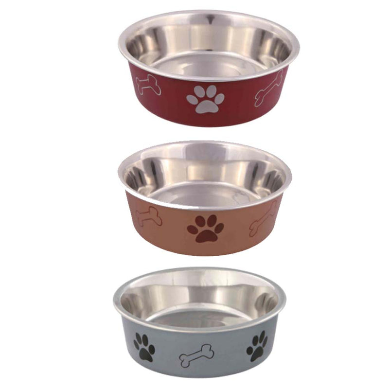 Trixie Patterned Stainless Steel Dog Bowl