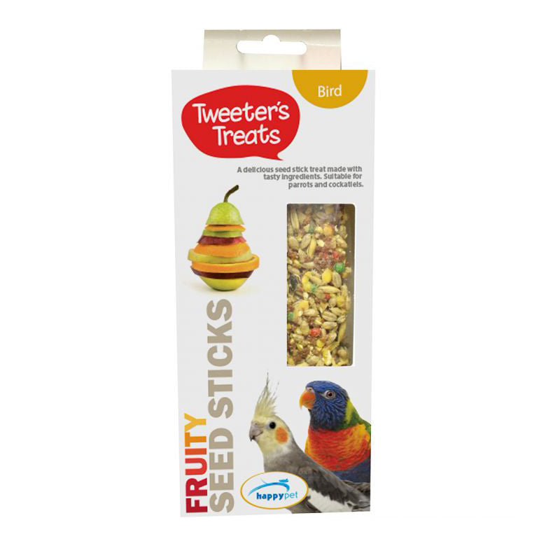 Tweeter's Treats Seed Sticks For Parrots & Cockatiels Fruity