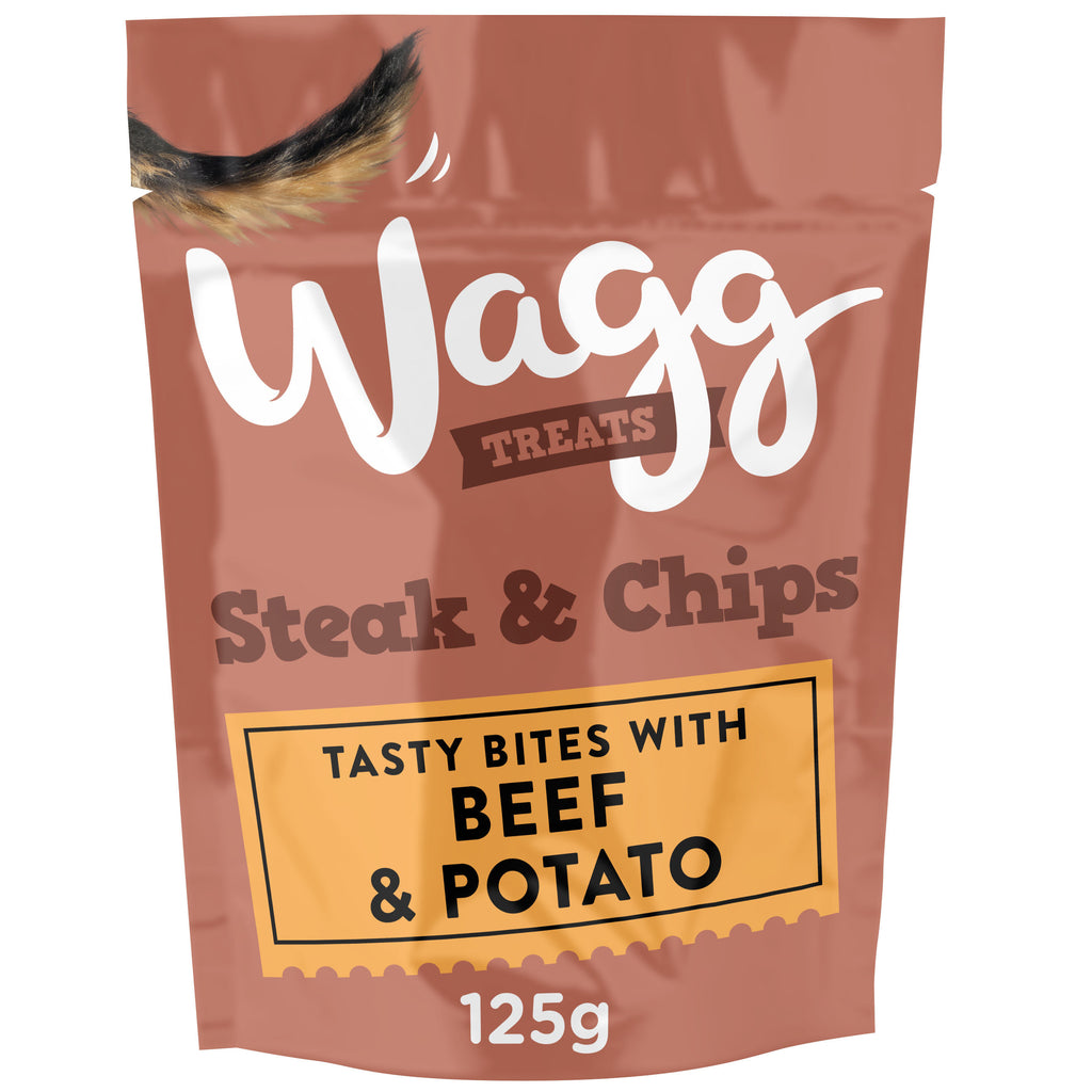 Wagg Tasty Bites Steak and Chips Dog Treats - Beef & Potato