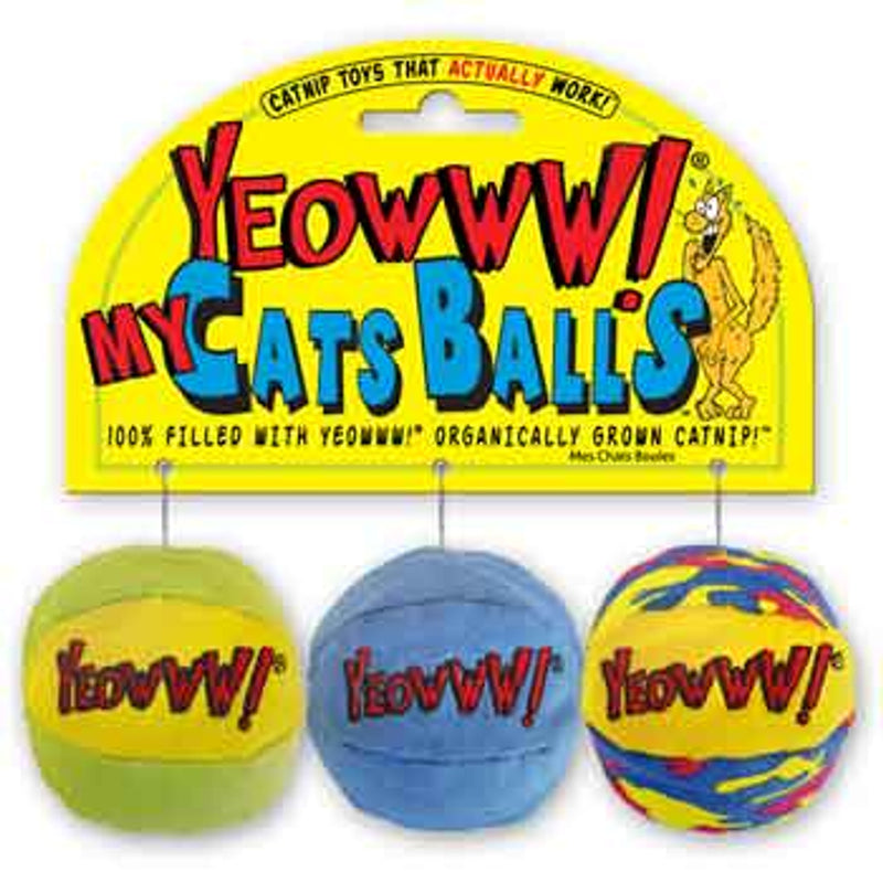 Yeowww Catnip Filled Cat Balls 3 Pack