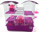 Abby 3 Tier Large Hamster Cage - Pink & Purple-Package Pets
