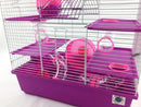 Abby 3 Tier Large Hamster Cage - Pink & Purple-Package Pets