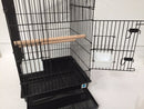 Alfy Open Top Large Bird Cage For Parrots & Cockatiels - Black-Package Pets