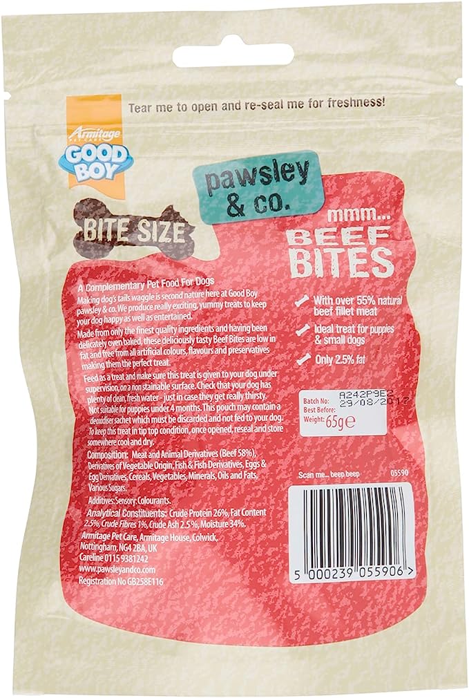 Good Boy Pawsley Beef Bites 65g