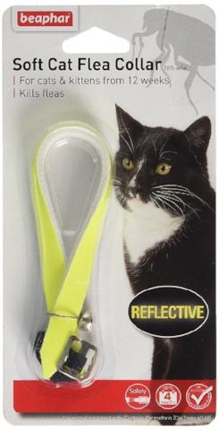 Beaphar Cat Flea Collar With Bell - Reflective Yellow-Package Pets