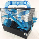 Bernie Large Dwarf Hamster Cage With Play Tubes - Blue-Package Pets