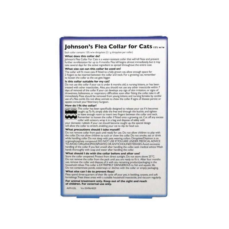 Johnson's Waterproof Plastic Cat Flea Collar