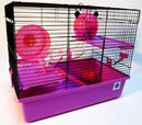 Dexter 2 Tier Large Hamster Cage - Pink & Purple-Package Pets