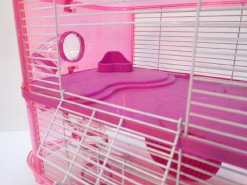 Fantazia 2 Tier Large Glitter Hamster Cage - Pink & Purple-Package Pets