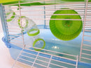 Fantazia 3 Tier Large Glitter Hamster Cage - Blue & Lime-Package Pets