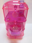 Fantazia 3 Tier Large Glitter Hamster Cage - Pink & Purple-Package Pets