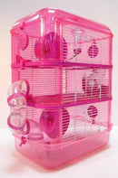 Fantazia 3 Tier Large Glitter Hamster Cage - Pink & Purple-Package Pets