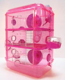 Fantazia 3 Tier Large Glitter Hamster Cage - Pink & Purple-Package Pets