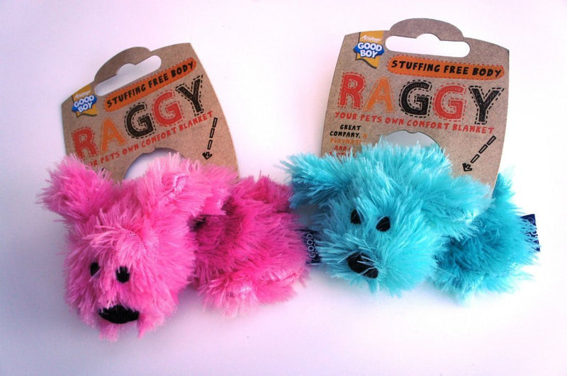 Good Boy Unstuffed Raggy Puppy Toy - Pink or Blue-Package Pets