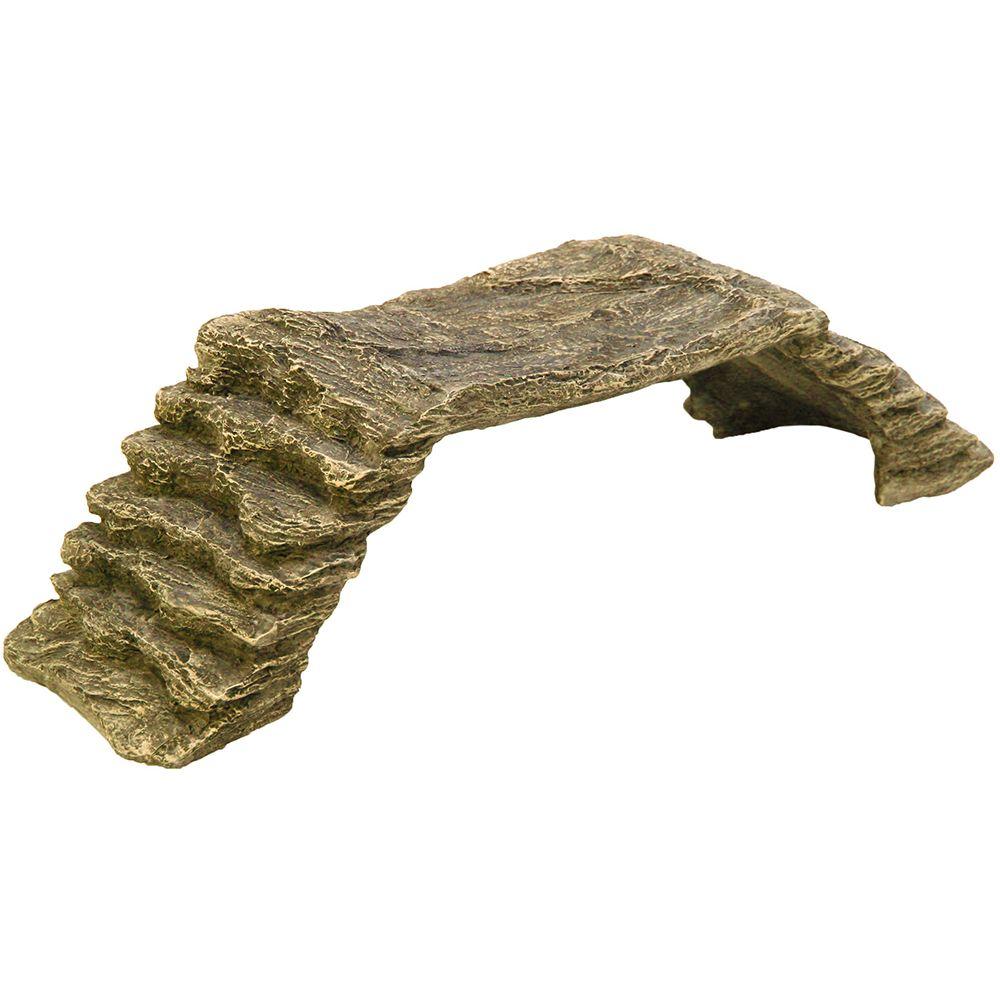 Komodo Large Basking Platform Ramp Brown, Grey 42 x 14 x 15 cm