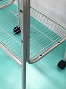 Multi Bird Cage Stand With Detachable Wheels - White-Package Pets