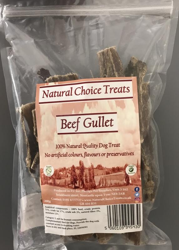 Natural Choice 100% Natural Raw Dog Treat - Beef Gullet-Package Pets