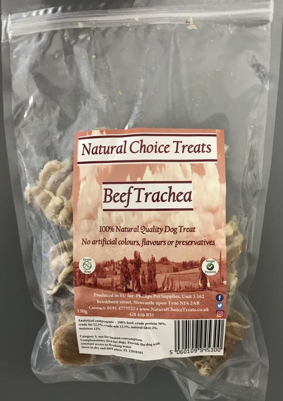 Natural Choice 100% Natural Raw Dog Treat - Beef Trachea-Package Pets
