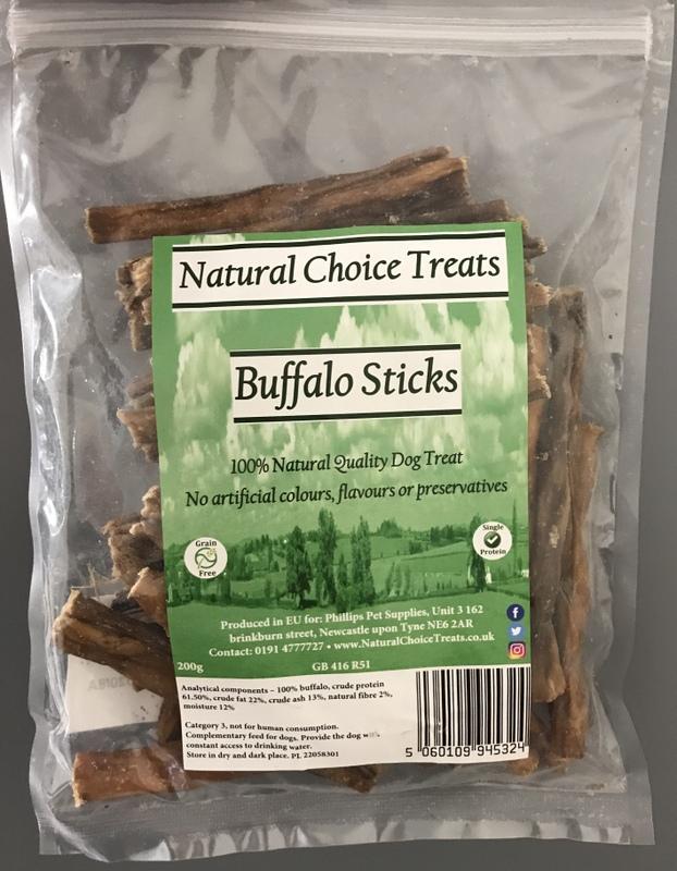 Natural Choice 100% Natural Raw Dog Treat - Buffalo Sticks-Package Pets
