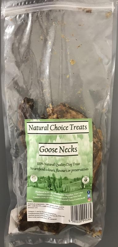 Natural Choice 100% Natural Raw Dog Treat - Goose Necks-Package Pets