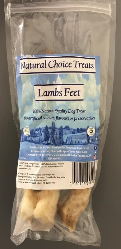 Natural Choice 100% Natural Raw Dog Treat - Lamb Legs-Package Pets
