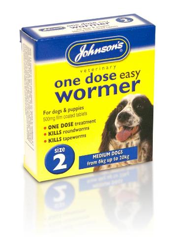Johnson's Worming Tablets For Medium Dogs - Size 2