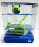 Penthouse 3 Tier Large Hamster Cage - Blue & Lime-Package Pets