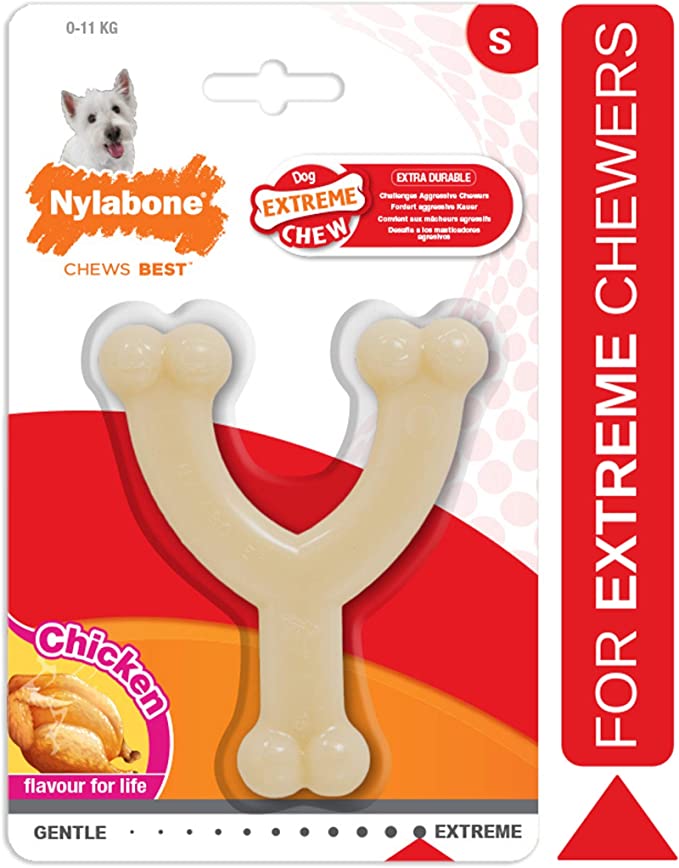 Nylabone Extreme Dog Wishbone Chicken