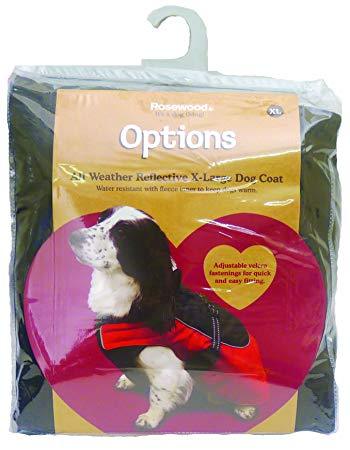 Rosewood All Weather Reflective Red Dog Coat-Package Pets