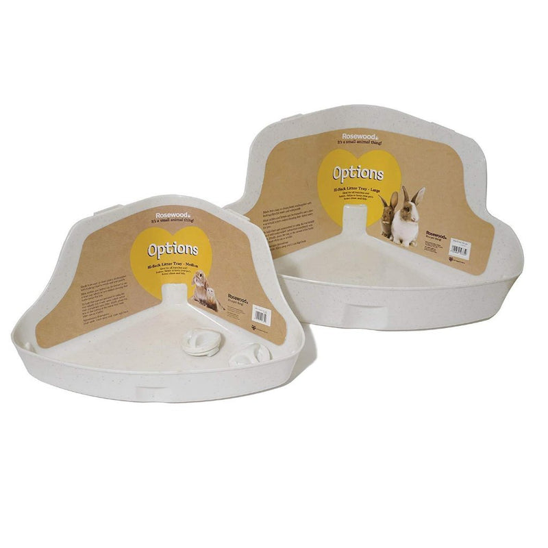 Rosewood Corner Litter Tray For Small Animals - 2 Sizes-Package Pets