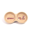 Rosewood Stoneware Twin Bowls For Small Animal Food-Package Pets
