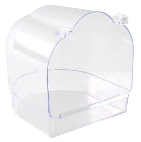 Trixie Clear Plastic Attachable Bird Bath - 13 x 15 x 14 cm-Package Pets