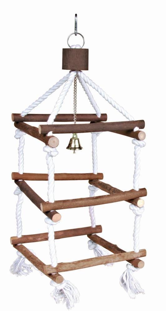 Trixie Natural Living Tower With Ropes Bird Toy - 2 Sizes-Package Pets