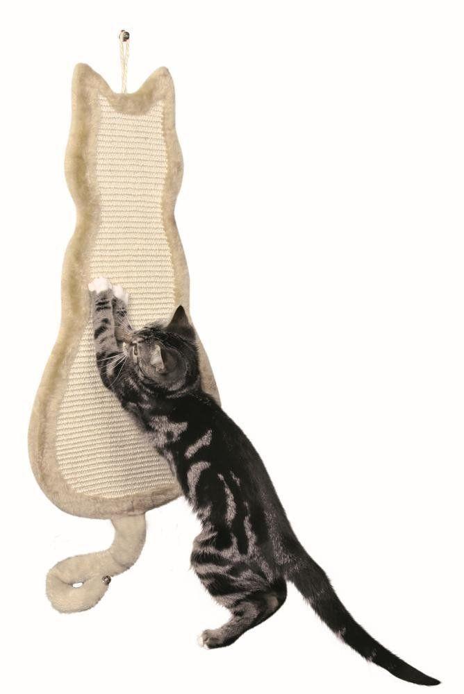 Trixie Scratching Board with Sisal Roll & Plush Tail - Beige-Package Pets