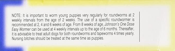 Johnson's One Dose Wormer Tablets For Medium Dogs